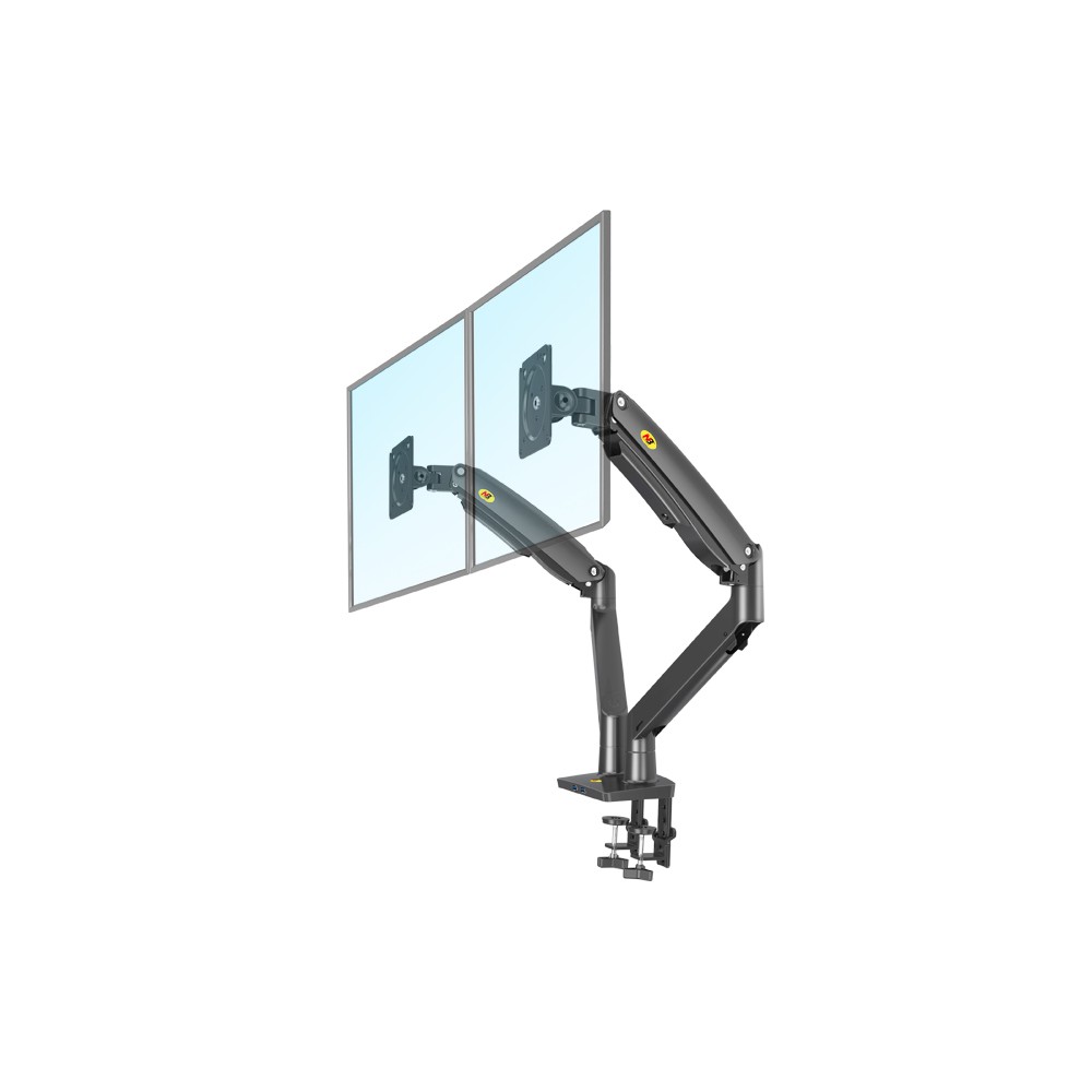 Giá Treo Hai Màn Hình Máy Tính North Bayou F195A Lắp Cho Màn Hình Từ 22 inch - 32 inch Hàng Nhập Khẩu Màu Đen