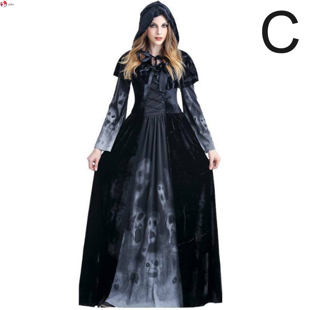 JDBE Adult Women Cospaly Wicked Witch Fancy Dress Halloween Party Costume Outfit Prop