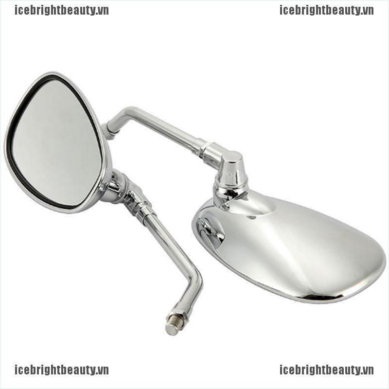 Bộ 2 Gương Chiếu Hậu Hình Oval Bằng Chrome Cho Xe Mô Tô Ducati KTM
