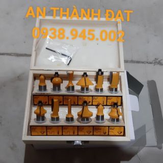 Bộ 12 mũi phay gỗ 12.7mm ingco model: akrt12121