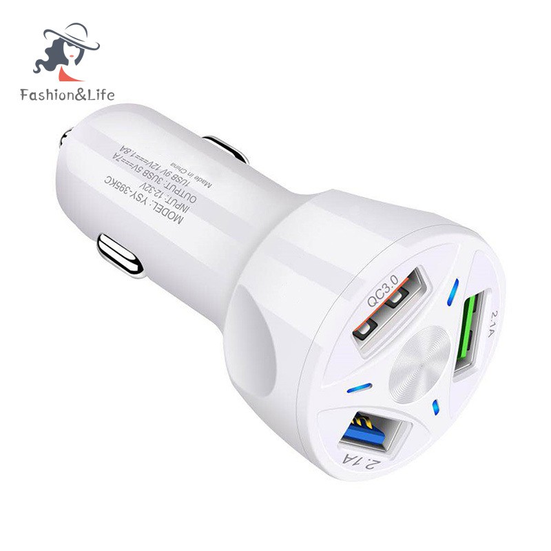 Cốc Sạc Nhanh Usb Trên Xe Hơi Cho Điện Thoại Và Máy Tính Bảng