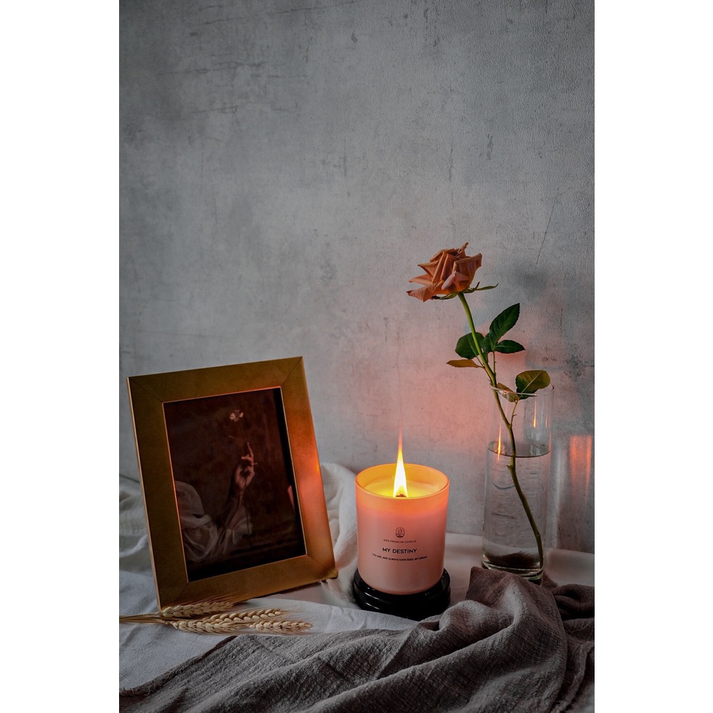 Nến Thơm NEN My Destiny - Ấm Áp Vị Kẹo Bơ Muối Đen 250g (AS1-NS)
