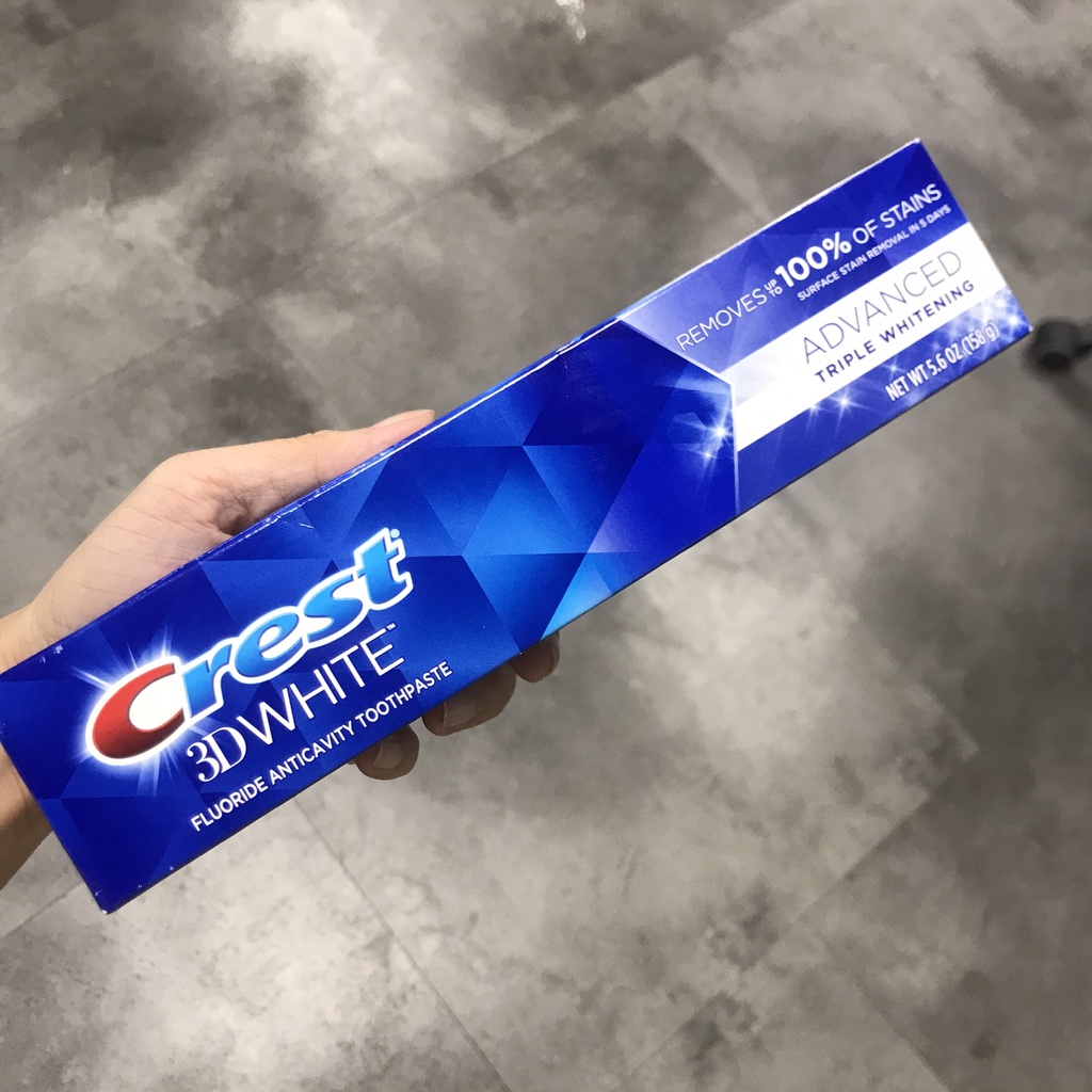 Kem đánh răng CREST 3D White Fluoride Anticavity Toothpaste 158g -Hàng Mỹ