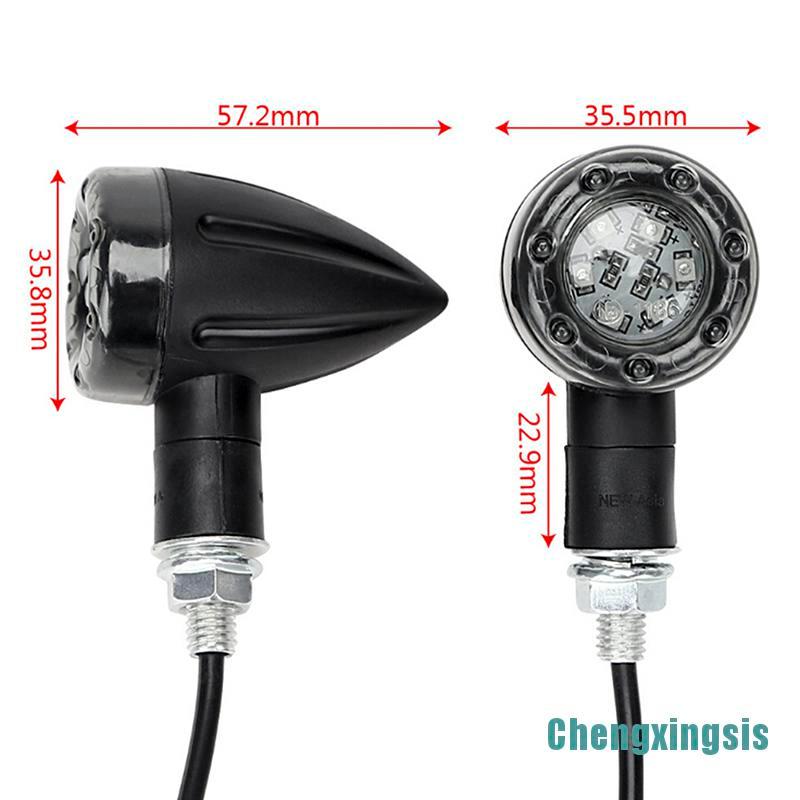 Đèn Led Xi Nhan Màu Hổ Phách + Đỏ Chuyên Dụng Cho Xe Mô Tô / Xe Đạp