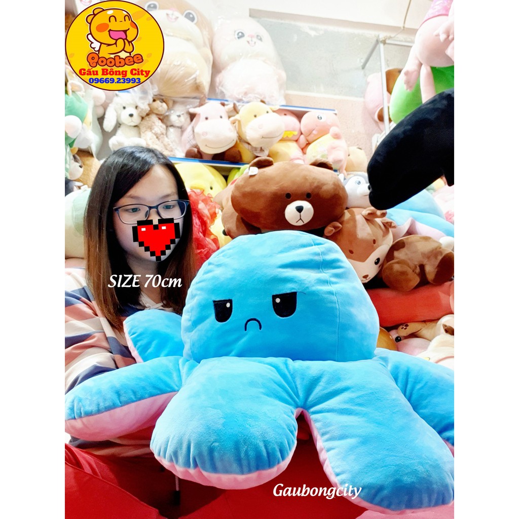 Bạch Tuộc Cảm Xuc Gấu Bong Bạch Tuột Cảm Xuc Size Lớn Big To Khổng Lồ Mini Nhỏ S 2 Mặt cm 25cm 30cm 40cm 60cm 70cm Gia Cạnh Tranh