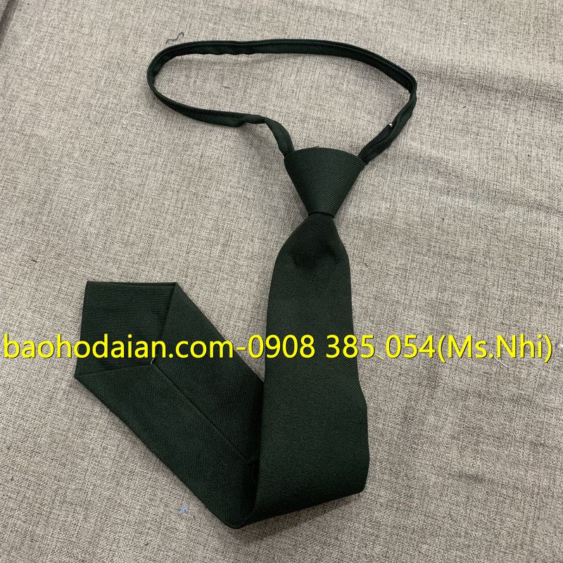 Cà vạt dây rút màu xanh rêu vải cát mềm đẹp
