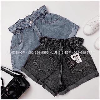 QUẦN JEANS ĐÙI CẠP CHUN