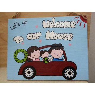 R14a_bảng gỗ welcome to our house