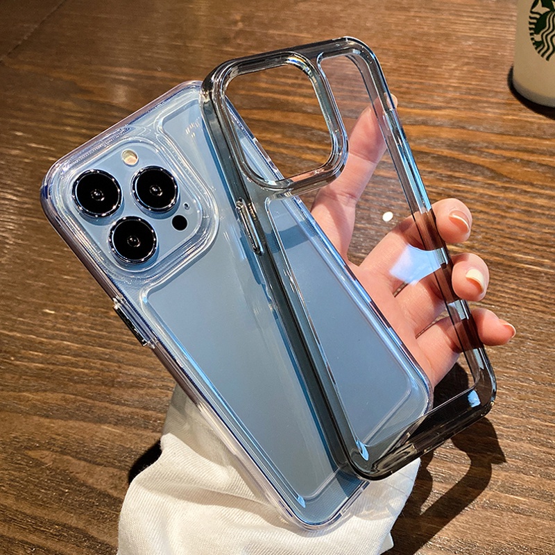 Ốp iPhone Acrylic Trong Suốt Cứng Chống Sốc Siêu Dày Cho iPhone 13 12 11 Pro Max 13 ProMax X XR XS Max 7 8 Plus SE 2020
