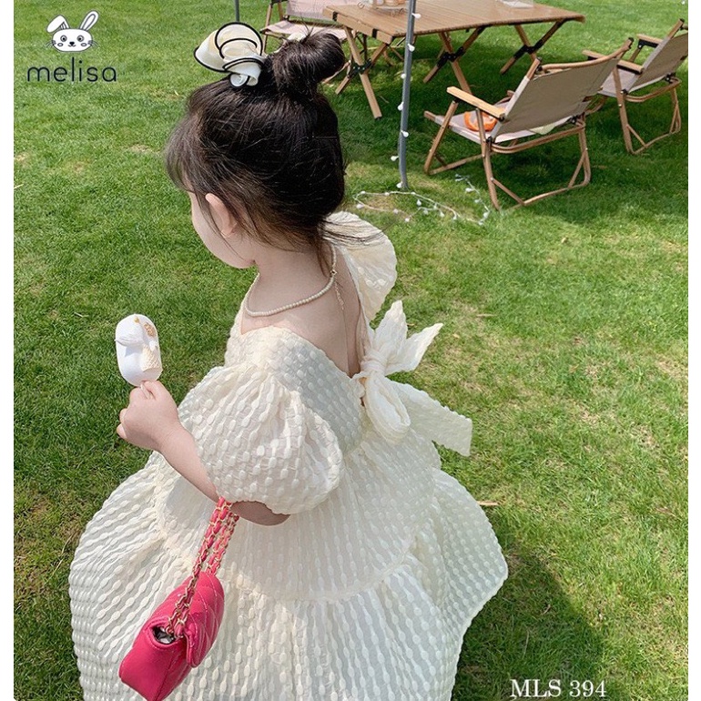 HTK- Váy xoè tay bồng Melisa size 12/18m-9/10y