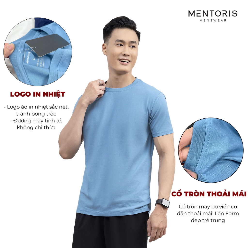 Áo Thun Nam Ngắn Tay 4 Màu Phong Cách Thể Thao Khoẻ Khoắn Năng Động MTS01 thương hiệu MENTORIS