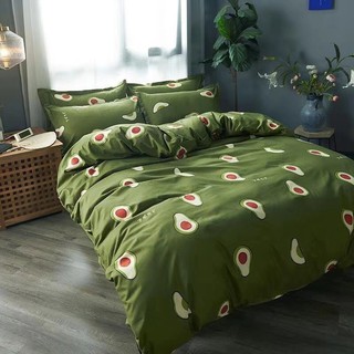Bộ chăn ga gối cotton poly quả bơ