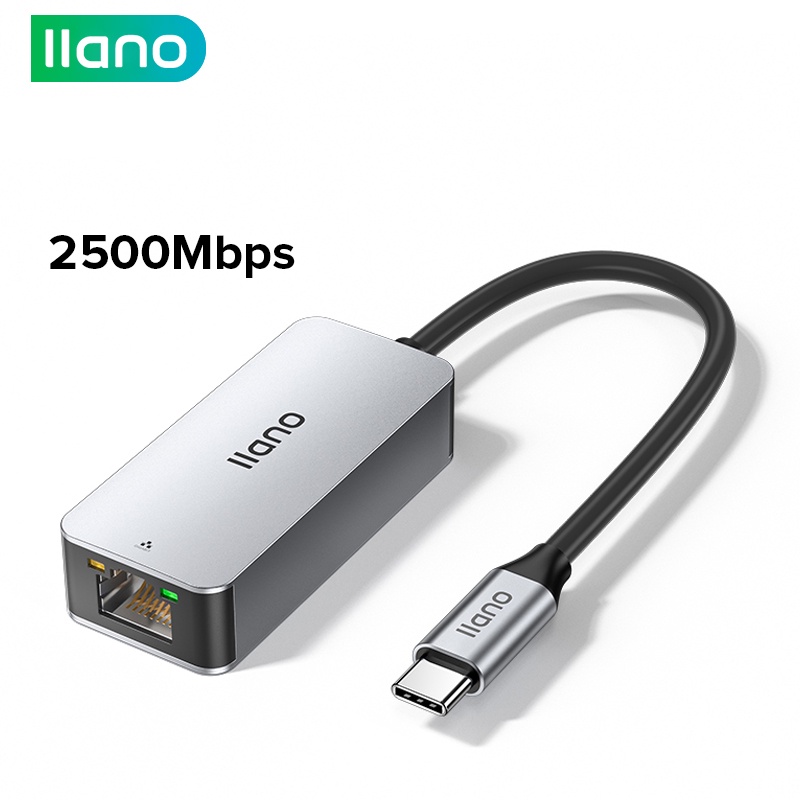 Bộ chuyển đổi mạng Lan llano Type C sang cổng RJ45 1000/ 2500Mbps bền bỉ tiện dụng