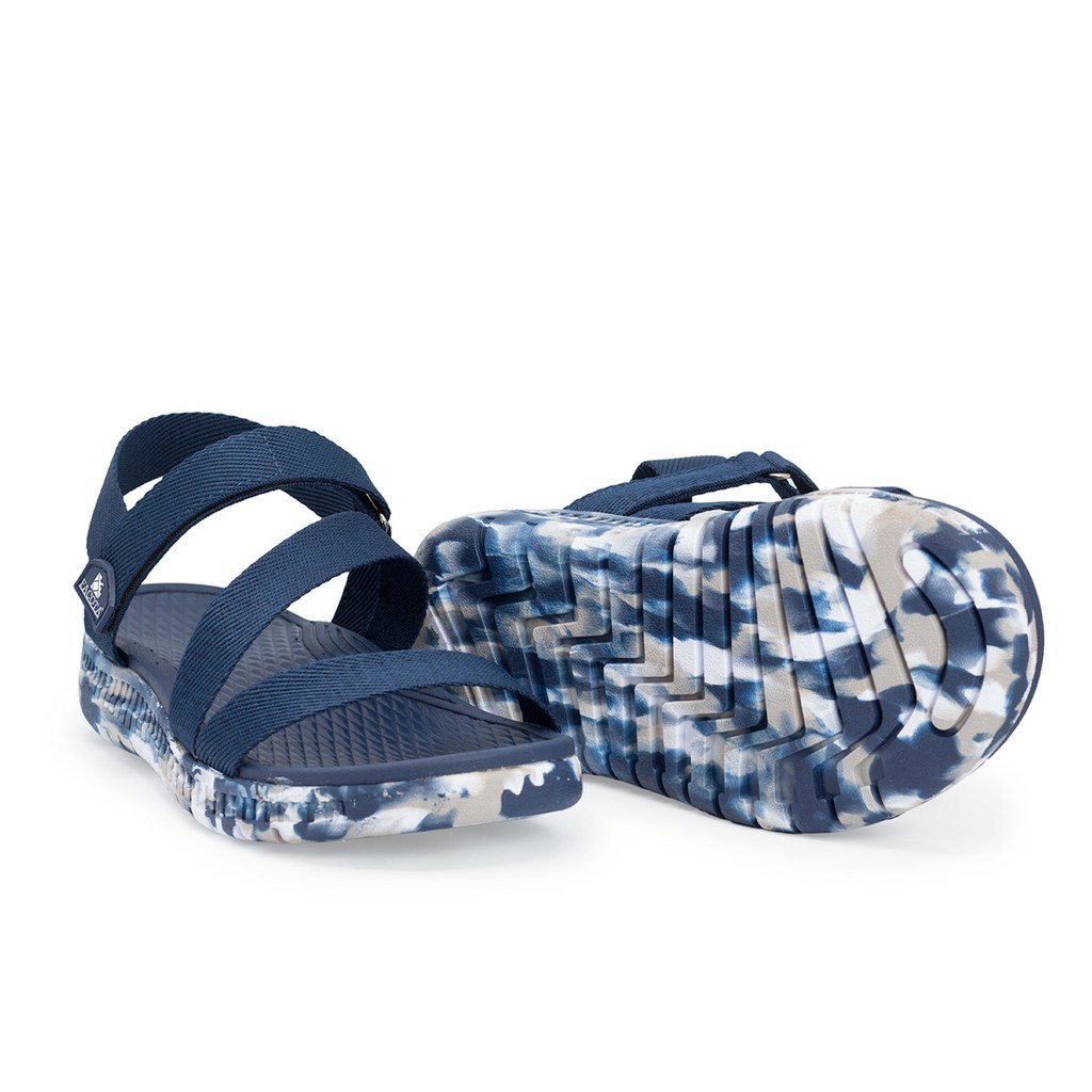 Giày sandal nam nữ FACOTA camo xanh navy quai dù, đi học [Freeship]