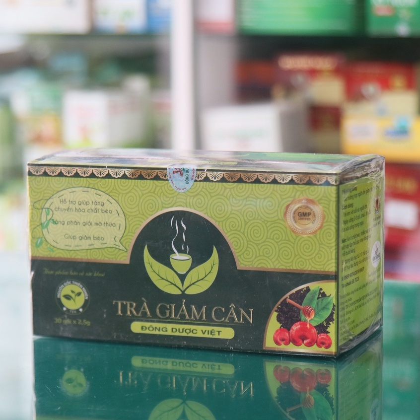 Trà giảm cân đông dược Việt - Hỗ trợ giúp chuyển hóa chất béo, giảm mỡ thừa, giảm cân hiệu quả (Hộp 30 gói)