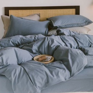 Bộ drap 4 món màu trơn cotton GEAN LIVING viền chỉ 1M8  nhiều gam màu