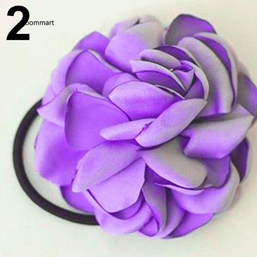 Dây Cột Tóc Đuôi Ngựa In Họa Tiết Hoa Trà Xinh Xắn