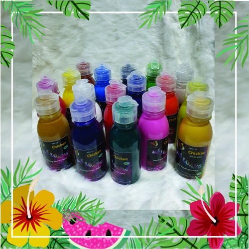 Màu Đổ Loang Chicken 5D Chai 100ml DIY Đổ Màu Acrylic Tượng Gấu Bearbrick, Tập Vẽ Tranh Độc Đáo