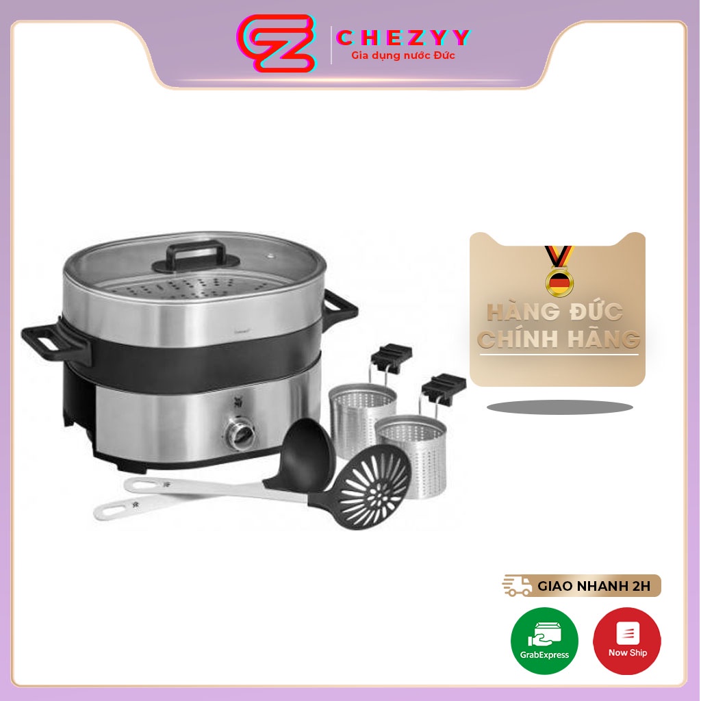 Nồi lẩu hấp WMF Lono Hot Pot &amp; Steam 2 ngăn [Hàng Đức chính hãng]