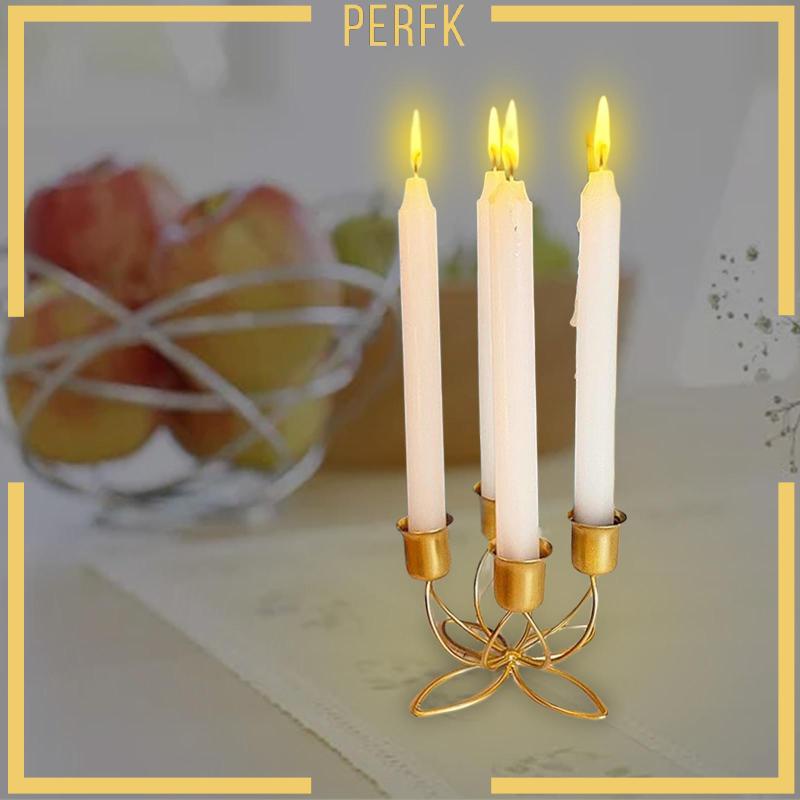 Giá Đỡ Đèn Cầy Màu Vàng Kim Sang Trọng Trang Trí Nhà Cửa / Tiệc Cưới