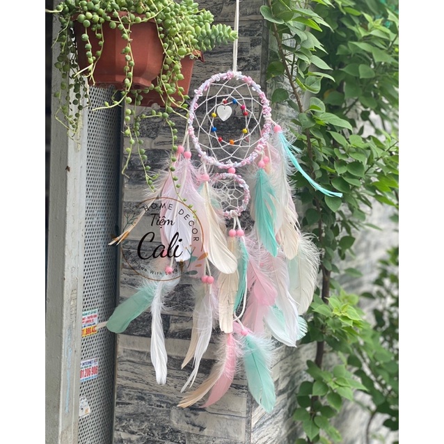 Dreamcatcher lưới bắt giấc mơ lông vũ treo tường trang trí decor phong ngủ