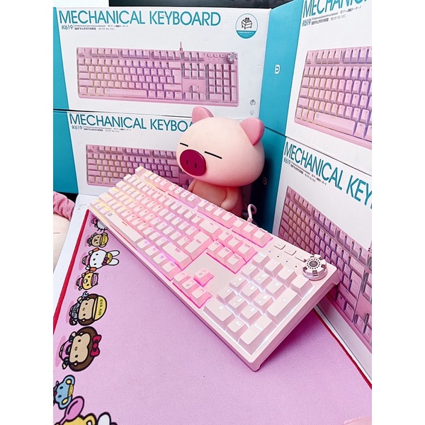 Bàn phím cơ màu hồng DAREU EK810 - Led Pink - Bàn Phím Gaming Chính Hãng- Máy Tính TT