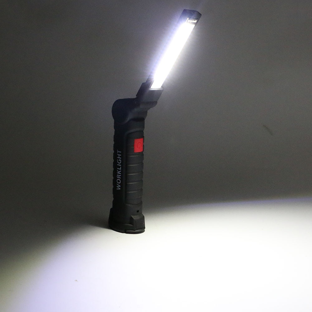 Đèn Pin LED Cầm Tay Đa Năng Gấp Gọn Chống Nước, Đế Nam Châm Có Móc Treo