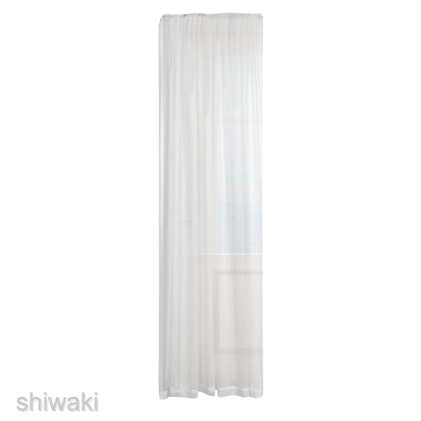 【In Stock】 Sheer Voile Rod Pocket Curtains White Fly Screen Drape for Bedroom Balcony