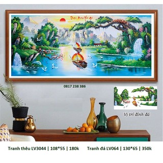 Tranh thêu chữ thập thuận buồm xuôi gió LV3044 (108 x 55 cm)
