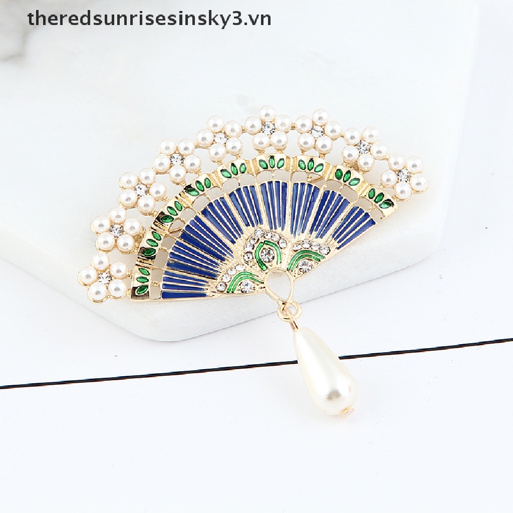 Ghim Cài Áo Hình Bông Hoa Đính Ngọc Trai Nhân Tạo Thời Trang