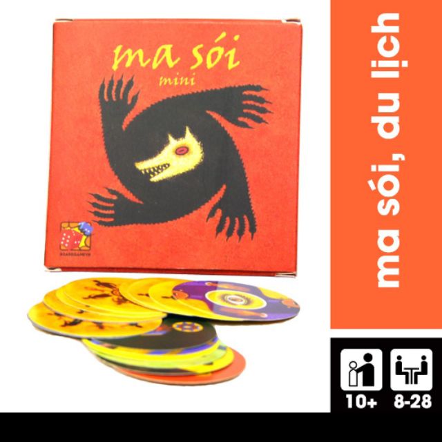 Thẻ bài boardgame Ma Sói mini