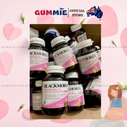 Vitamin tổng hợp cho bà bầu và sau sinh Blackmores Pregnancy &amp; Breast Feeding Gold 60 viên của Úc (date mới)