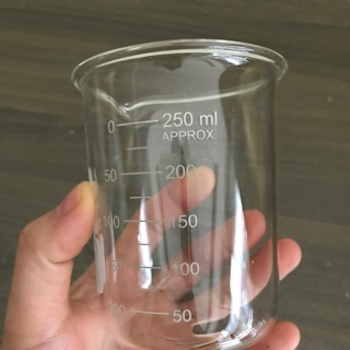 Cốc thuỷ tinh chịu nhiệt có vạch 250ml Bomex cốc đốt có mỏ