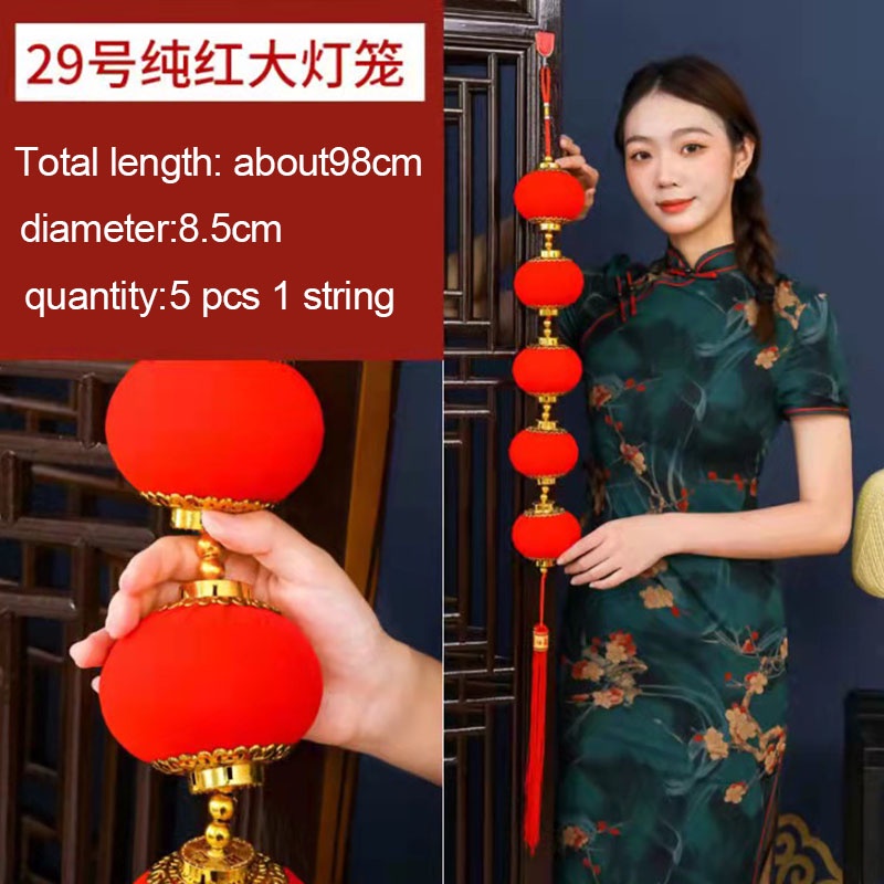 Dây Treo Trang Trí Năm Mới Màu Đỏ Phong Cách Trung Hoa