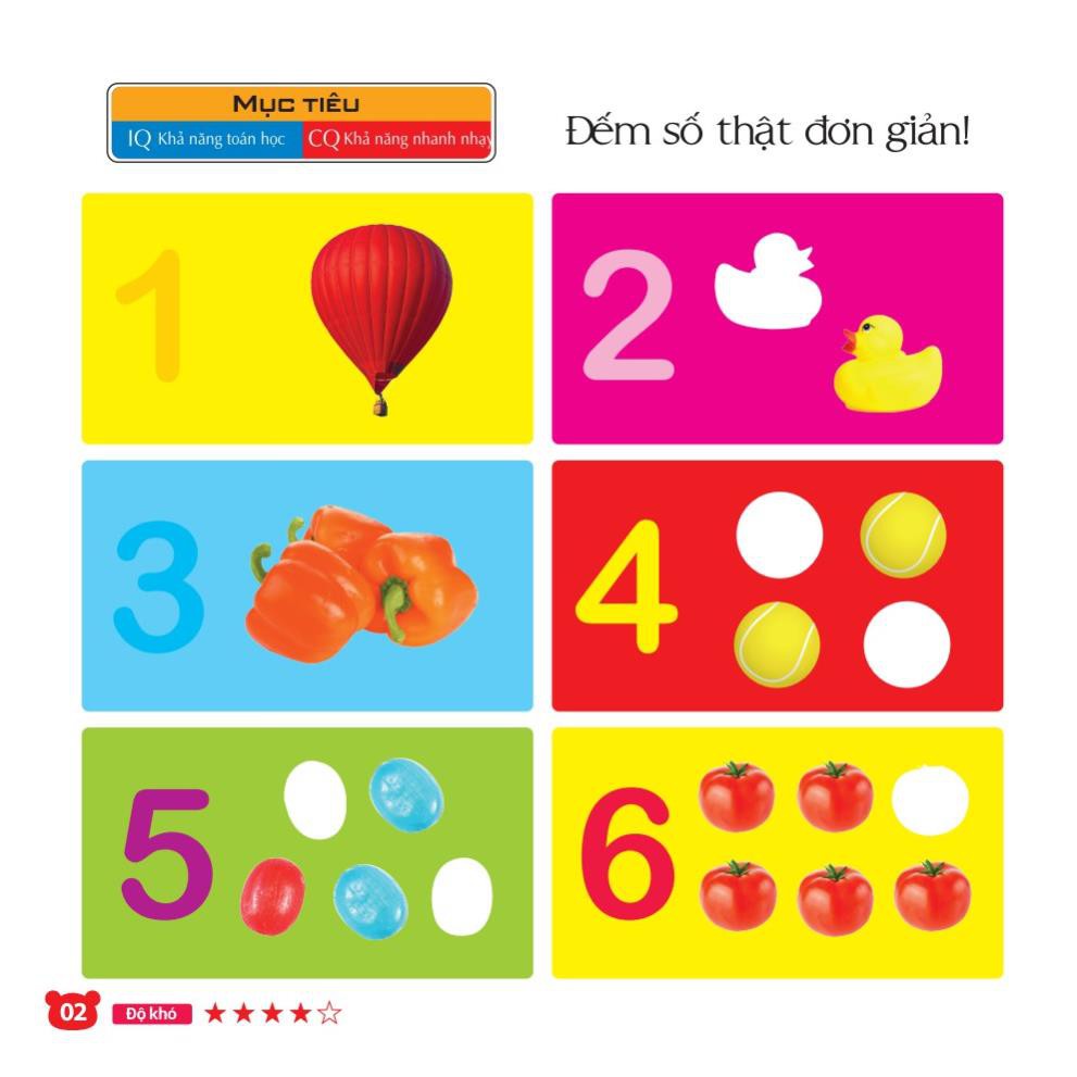 Sách 208 Miếng Dán Hình Thông Minh - IQ-EQ-CQ - Chơi Cùng Các Con Số (Tái Bản)