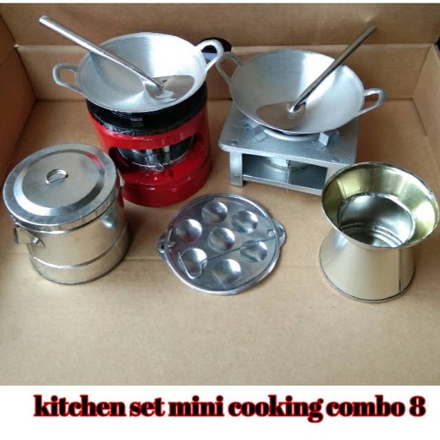 Bộ Dụng Cụ Nấu Ăn mini Gồm 8 Món Dùng Cho Nhà Bếp