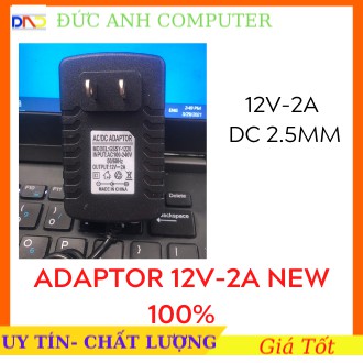 Nguồn adaptor 12V-2A Jack DC 5.5mm x 2.5mm- Full Box- Mới 100%, Loại Tốt