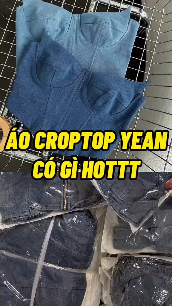 Áo ống jean cúp ngực, áo kiểu quây body kiểu hàn quốc tôn dáng VD813 | BigBuy360 - bigbuy360.vn