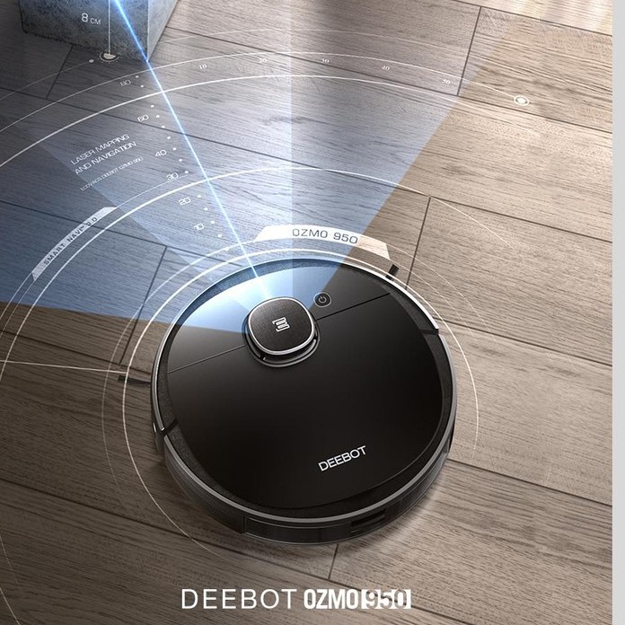 Robot Hút Bụi Lau Nhà Thông Minh Ecovacs Deebot OZMO 950 Lực Hút Max 1500Pa - Bản Quốc Tế - Bảo Hành 12 THÁNG