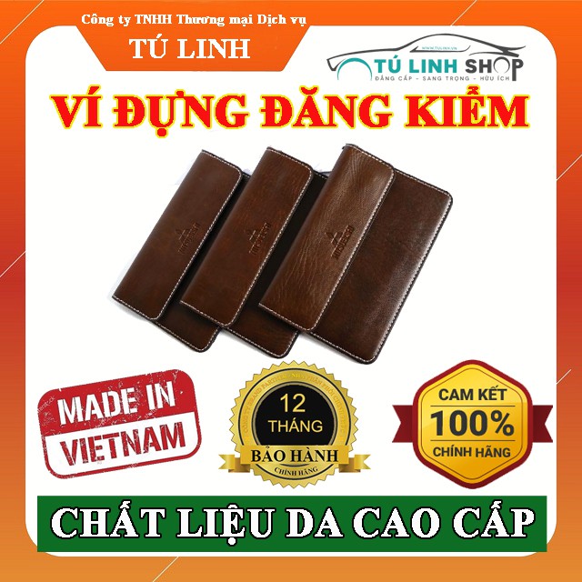 [Mã 11LSSALE giảm 100% đơn 50k] VÍ DA ĐỰNG ĐĂNG KIỂM, GIẤY TỜ Ô TÔ CAO CẤP
