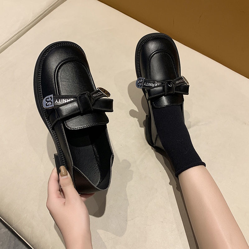 Giày búp bê da mềm mũi tròn thời trang mùa hè 2021 cho nữ