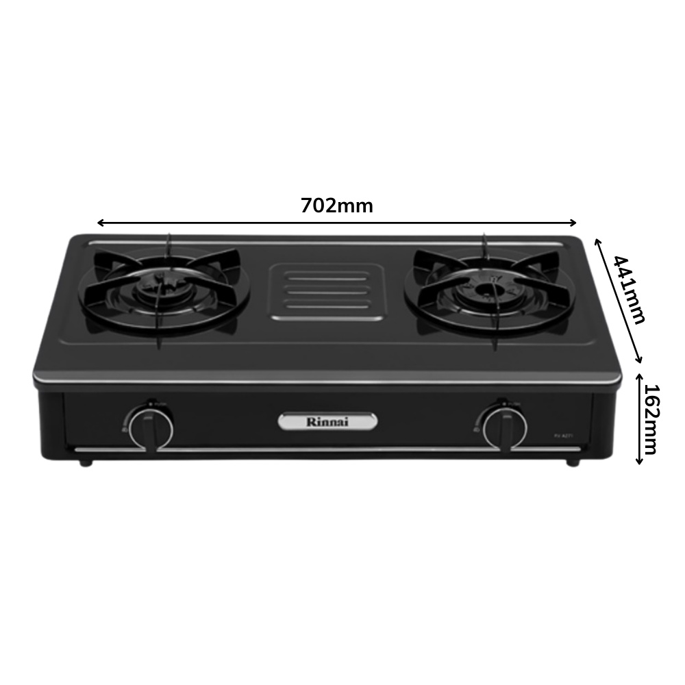Bếp ga đôi Rinnai RV-B274SB - Ngọn lửa xanh - Tiết kiệm ga - Hàng chính hãng STORE