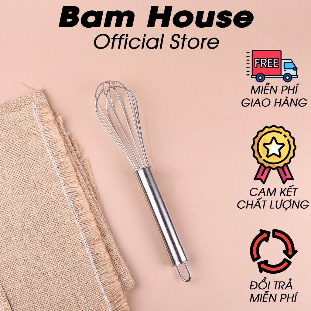 Dụng cụ đánh trứng và tán bột inox Bam House cao cấp CDT01 – Gia dụng bếp
