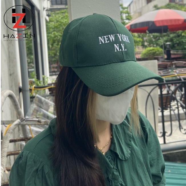Mũ Nón Lưỡi Trai NY NEW YORK Nam Nữ  Nón Kết Thiêu chữ thời trang hazin