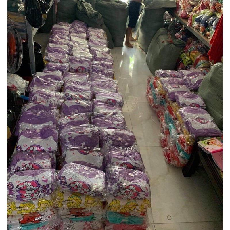 10-24 kg sỉ Bộ dài tay cho bé gái dáng babydoll - sỉ quần áo bé gái