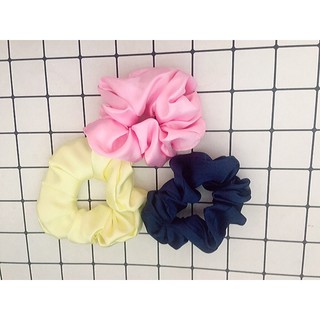 Cột tóc scrunchies phi bóng dày dặn