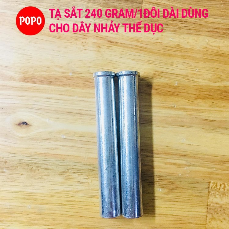 Dây nhảy dây POPO TS23 thiết kế mới kèm thêm tạ sắt theo sở thích, lõi dây thép 6mm, tay nắm có vân êm ái thoáng khí