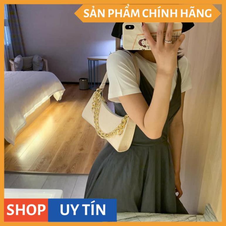 Túi kẹp nách Ngọc Trinh túi xách nữ đeo vai đeo chéo xách tay da vân cá sấu hàng 3 dây siêu hot mẫu mới nhất TKNA03