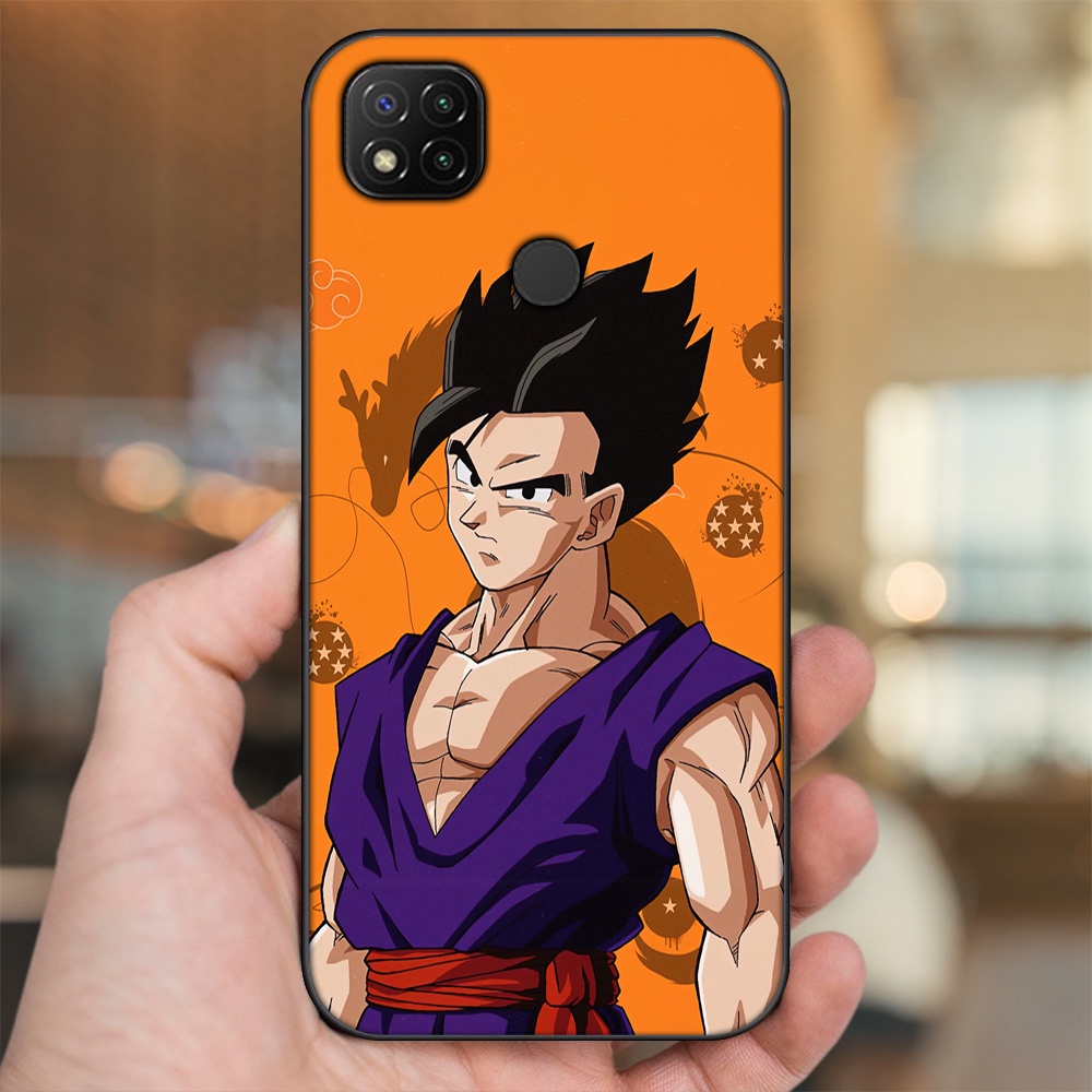 Ốp lưng Xiaomi Redmi 9C viền đen in hình Gohan Dragon Ball