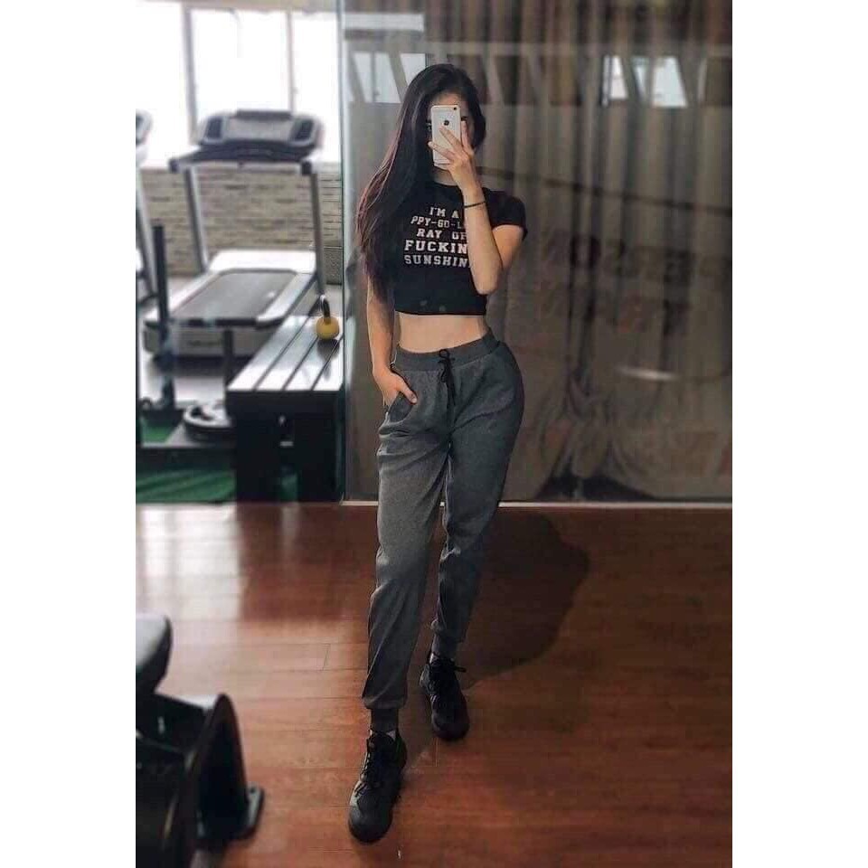 Quần Jogger Vải Len Tăm